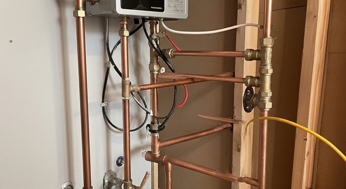 Tankless water heater installation